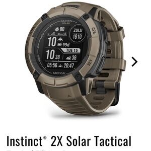 Garmin Instinct 2X Solar Tactical Smartwatch - Brown